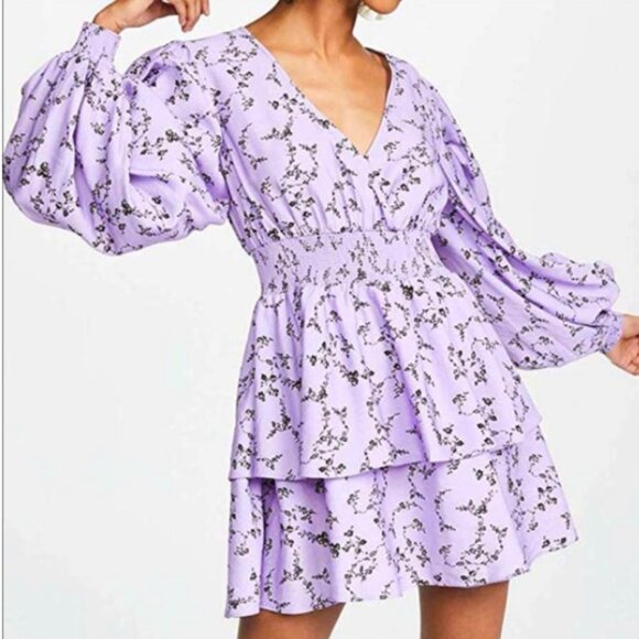 Keepsake The Label Floral Secure Dress in Lavender Purple Small / 4 - Picture 16 of 16